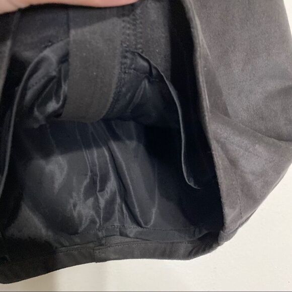 Zara Charcoal Gray‎ & Blue Faux Suede Mini Skirt - Picture 7 of 8